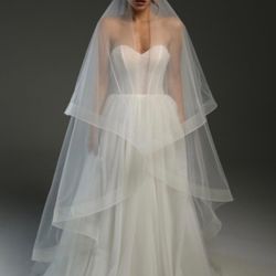 Brand New 75” Bridal Veil With Blusher