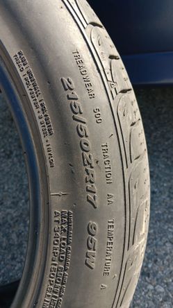 1 Used Tire 215/50/17 $45obo
