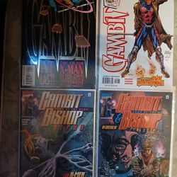 Gambit & Bishop Comic Lot (4 Books) - Includes 1993 #1 Gold Foil & 1999 #1