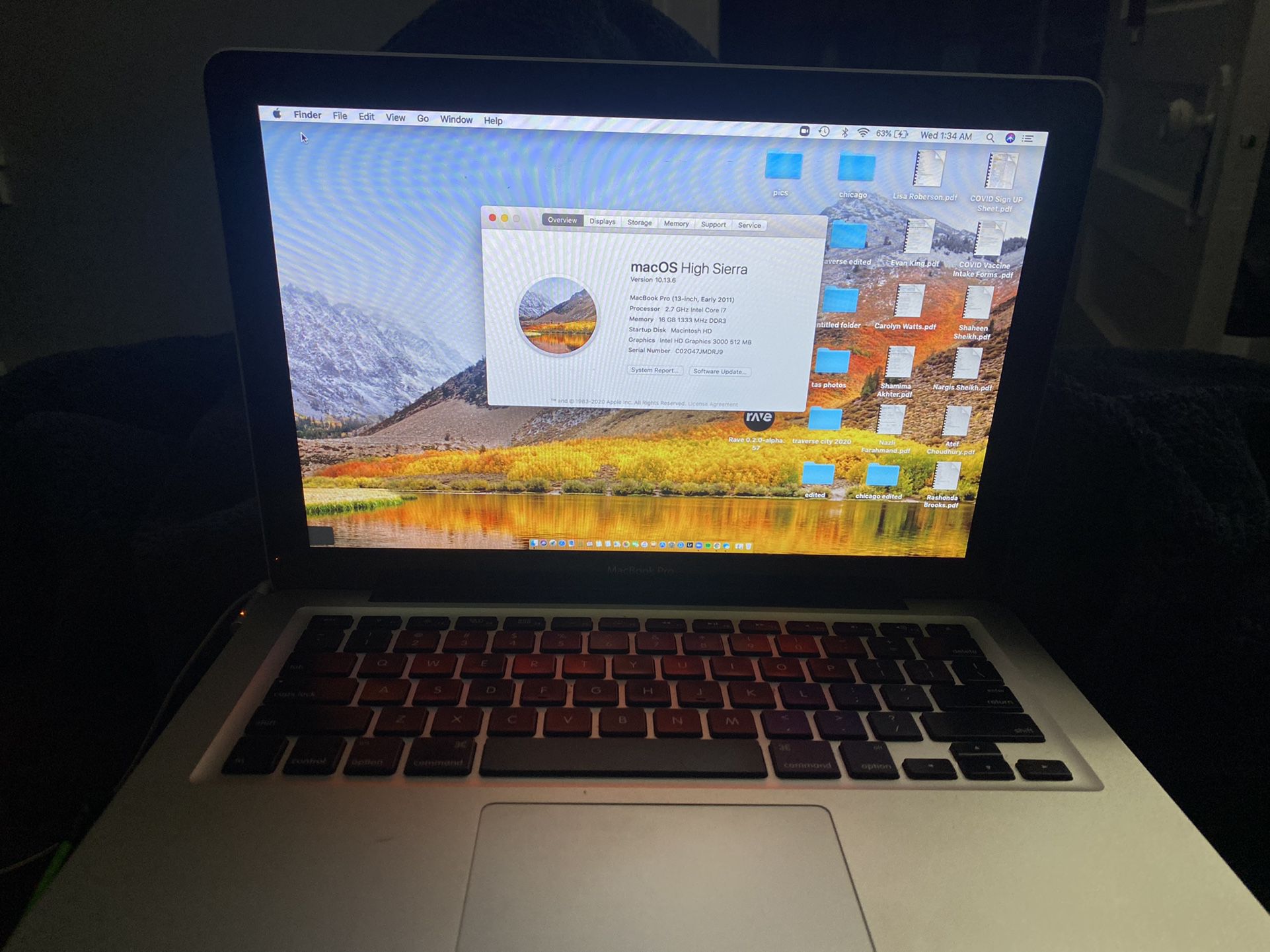 Early 2011 MacBook Pro 13 in 2.7 GHz i7