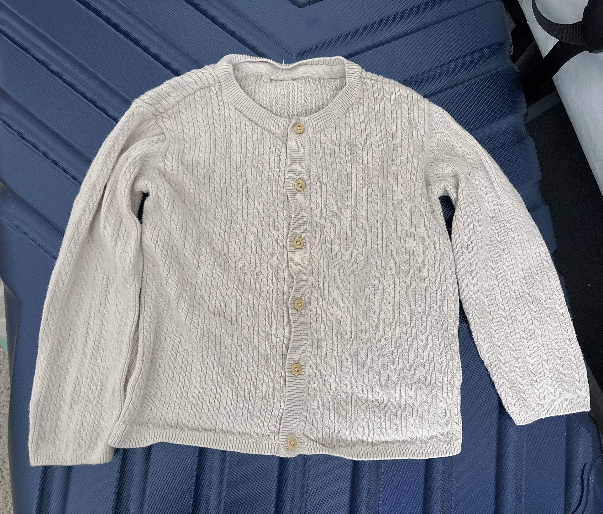 Kids Light Sweaters Long Sleeve Top Button Up Sweater Cream Size 18-24 Months girl infant cardigan toddler girl shirt Comes from pet free smoke free