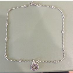Gucci Monogram Necklace Silver