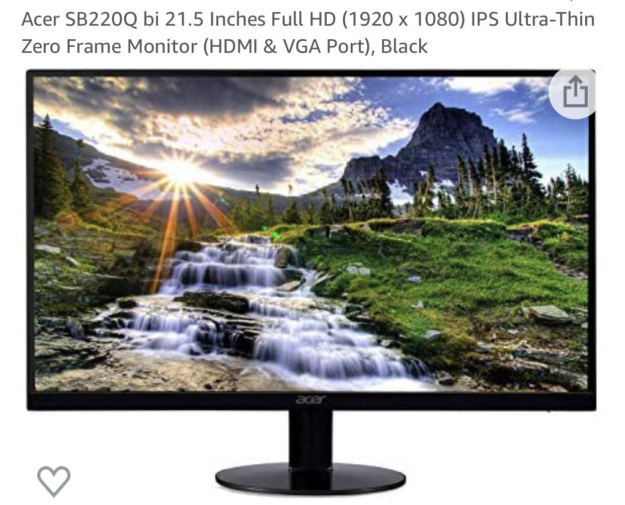 Acer Computer Monitor