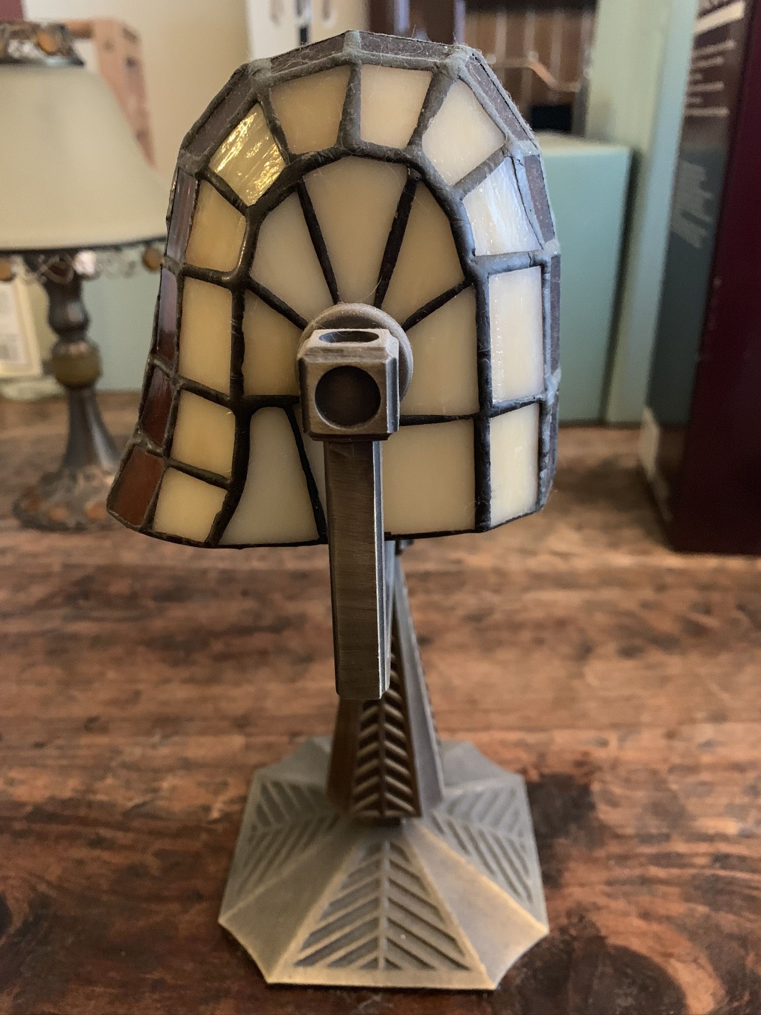 Glass Candle Holder - Lamp Style - NEW - $15