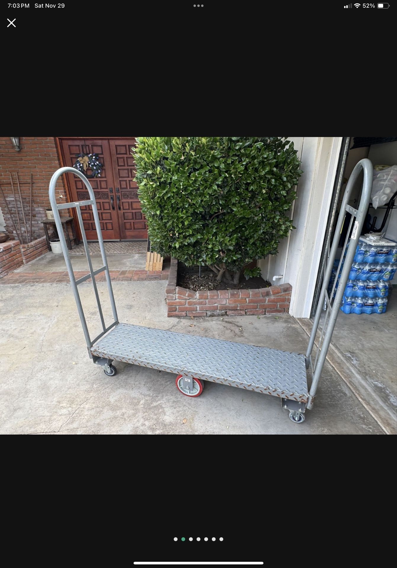 TWO Steel U-boats, Platform Trucks