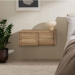 31" Floating Shelf, Multi-Purpose Modular Under TV Display Shelf, TV Stand, Wall Mounted Wood TV Cabinet, Nightstand, Modern Side Table, Farmhouse End