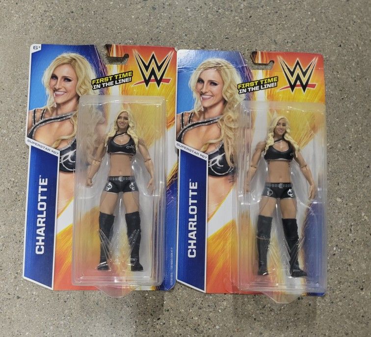 WWE Basic Series Charlotte Flair LOT OF 2 Action Figures