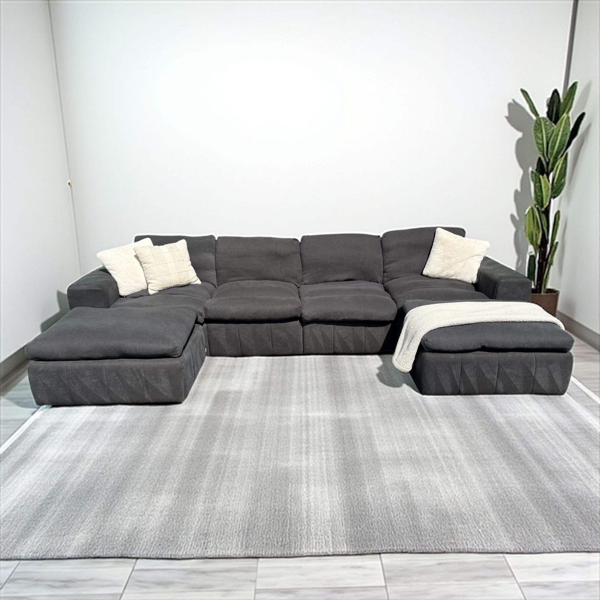 FREE DELIVERY - Dark Blue Cloud Couch 6pcs Modular Great Condition!