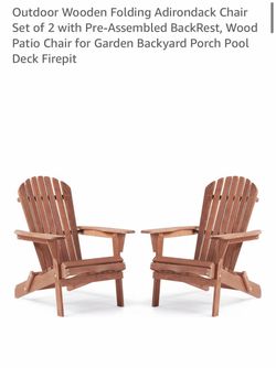 Set of 2 folding chairs patio