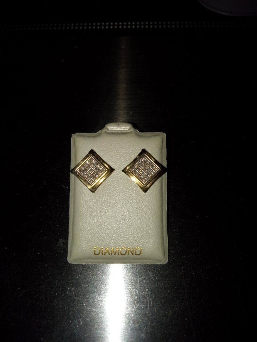 10k Diamond Earrings 