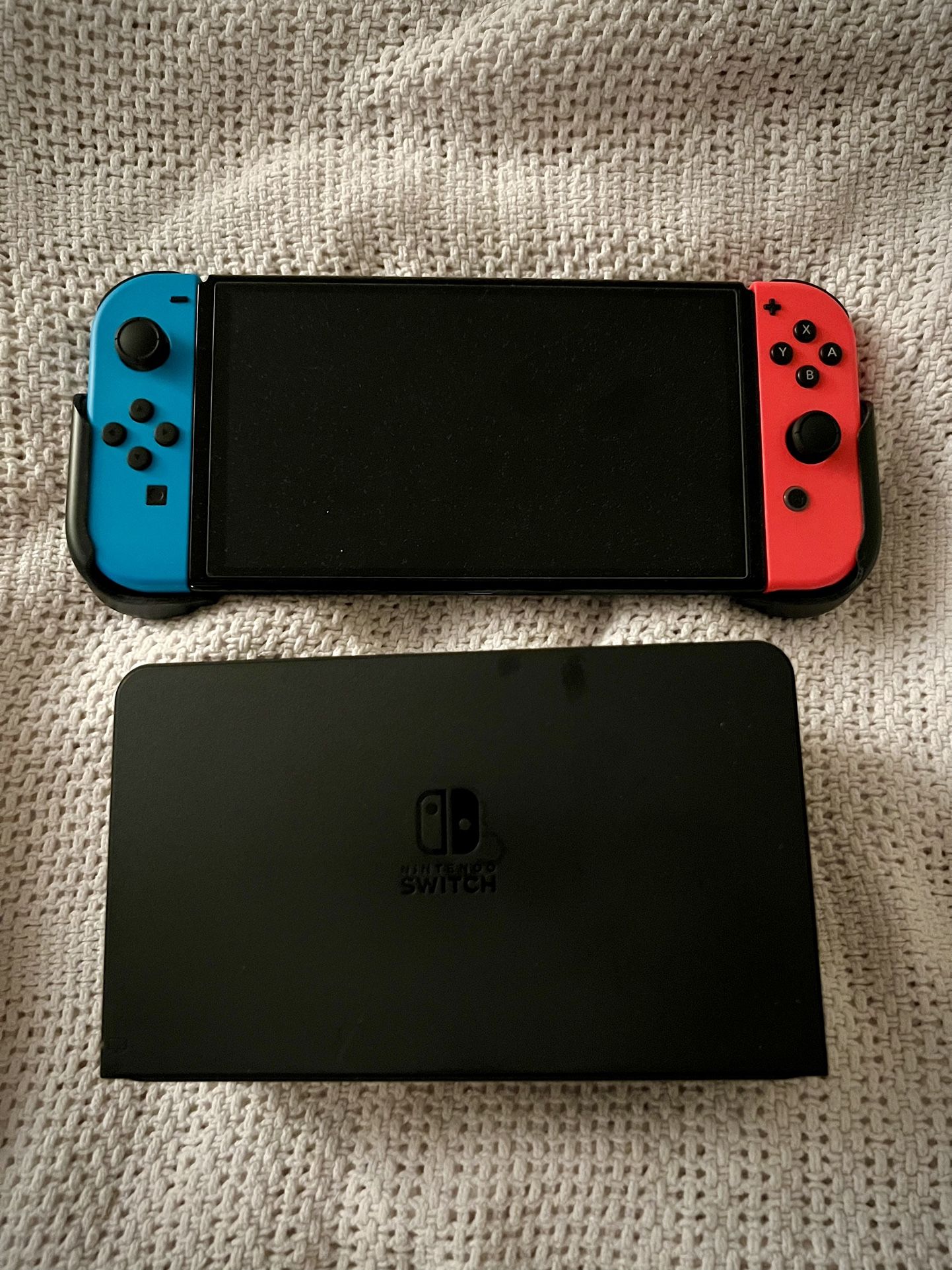 Nintendo Switch OLED video game handheld console 2024 Neon Joy Cons