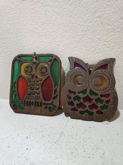 Sun Catchers and Trivet 1970’s Vintage Wall Decor