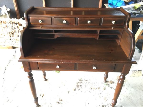 Ethan Allen Old Tavern Roll Top Desk For Sale In Sycamore Il