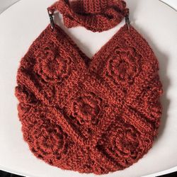 Vintage Flower Crochet Crossbody