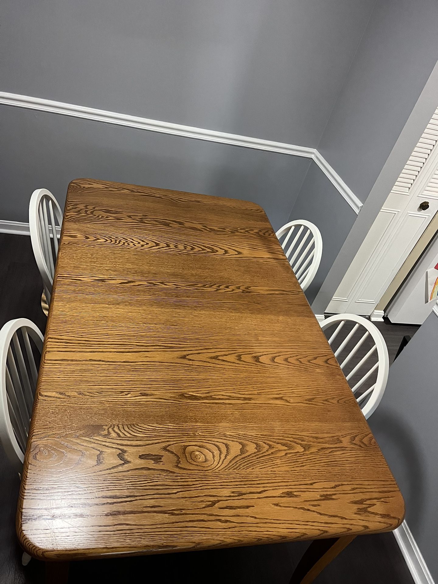Solid Oak Table and 4 Chairs
