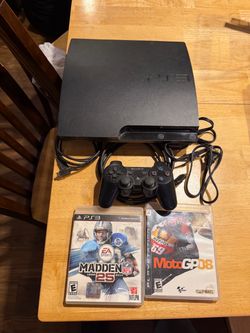 Sony PS3 Slim Console with Controller and 2 Games