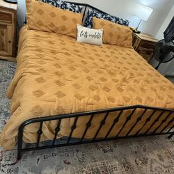 King Size Farmhouse Metal Bed Frame