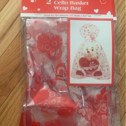 2 Cello basket wrap bag - packs 