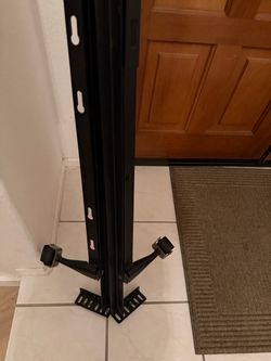 New mattress (twin) with metal mattress frame & casters