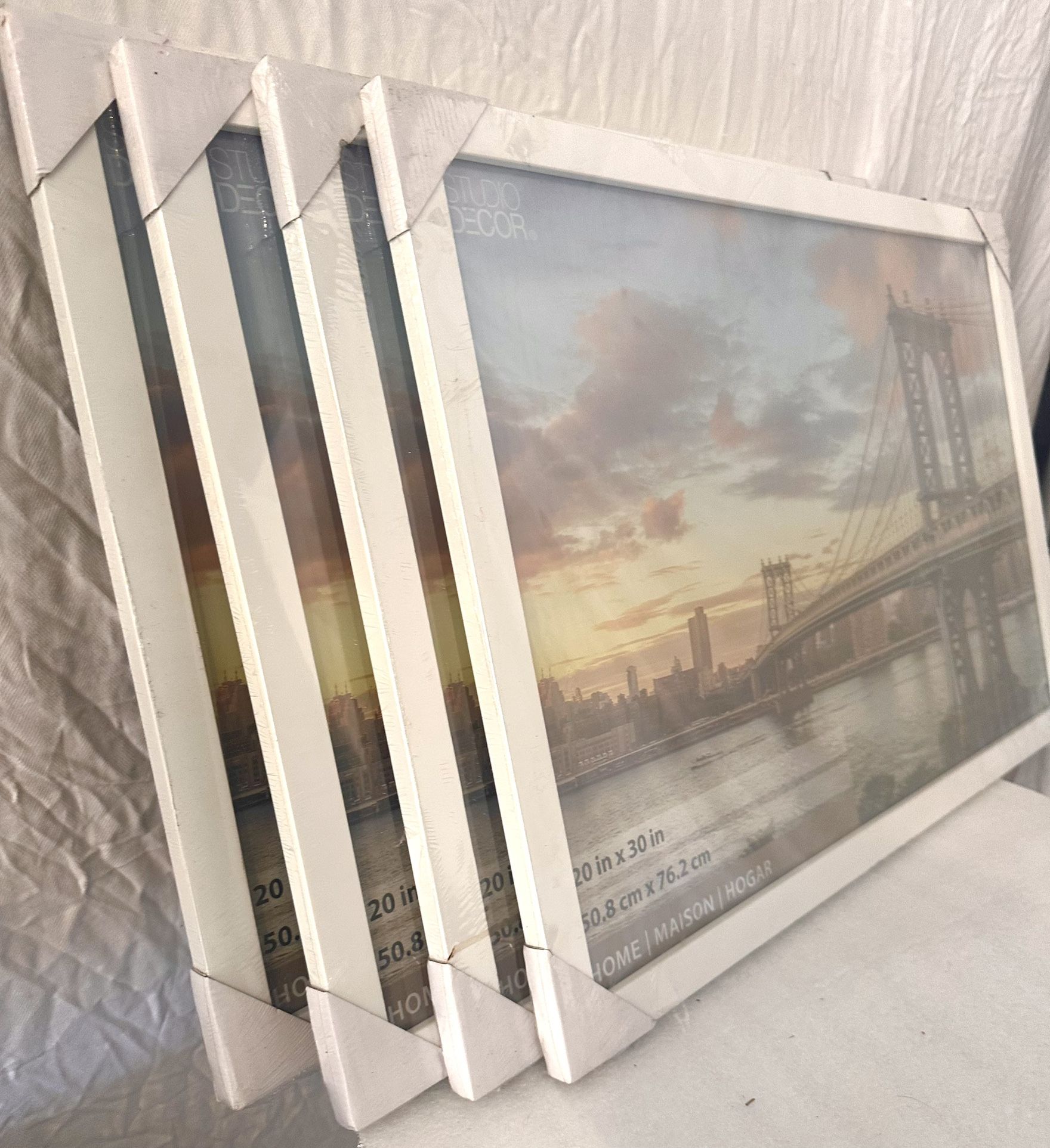 Poster Frames, 20”x 30”, Unopened, White 1 1/8” MDF. Four Available. Price is per Frame