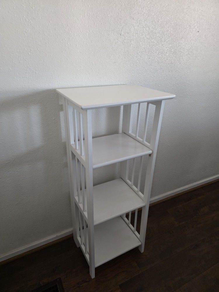 Casual Home 3-Shelf Folding Bookcase, 14" Wide, White