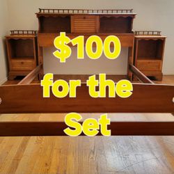 WOODEN  BEDROOM  SET 