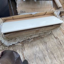 12 white floating shelves 
