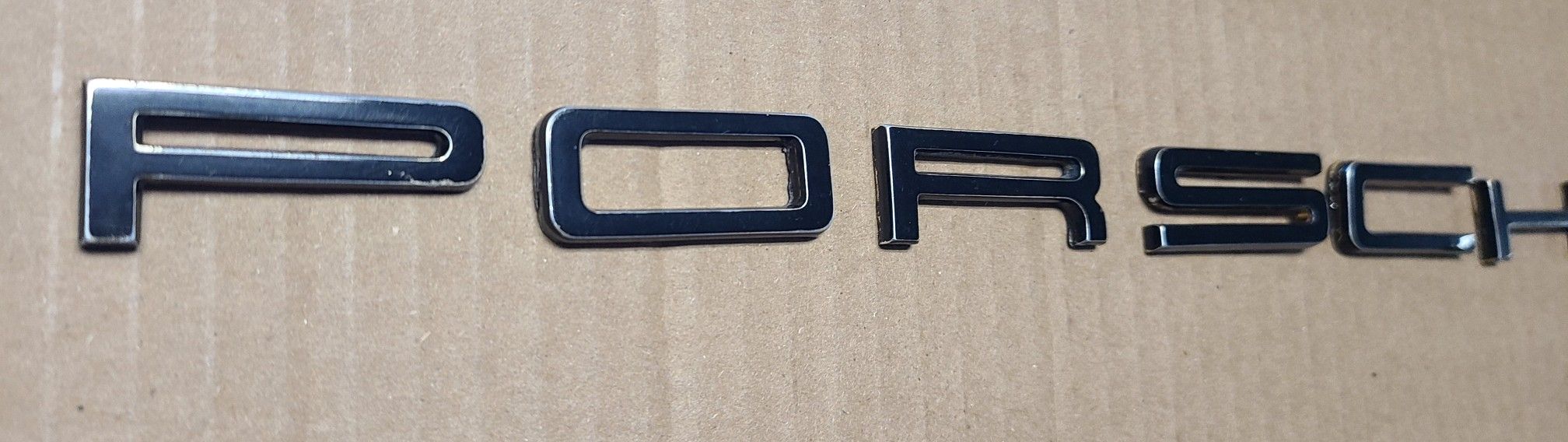 Porsche 911/912 Metal Lettering Painted Black
