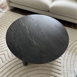 Modern Black Round Coffee Table 