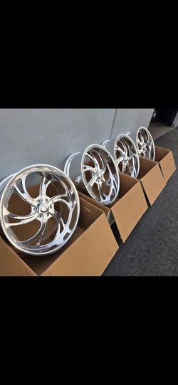 24" US MAG billets 24x10 polished chrome