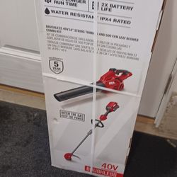 New Free Ship SKIL PWRCORE 40 Brushless 40V 14" String Trimmer Leaf Blower Combo