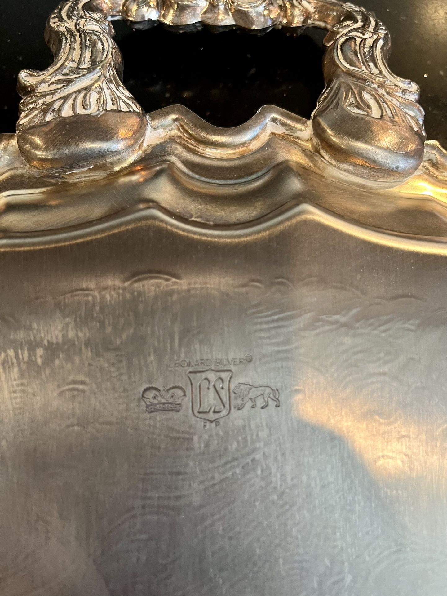 Vintage Leonard Silver Plate Coffee/Tea /Creamer/Sugar Set w/ Tray