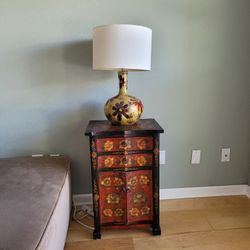 Antique Side Table With Drawers