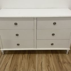 6 Drawer White Dresser