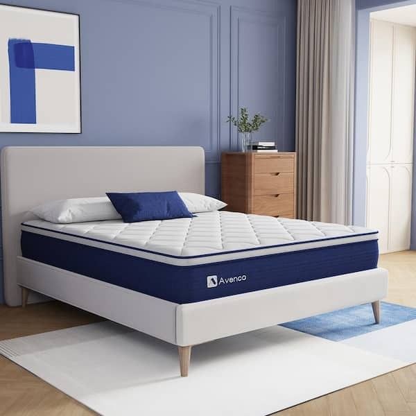 New🔹️12" Queen Size Mattress Hybrid Gel Memory Foam In The Box - Rolled compressed.