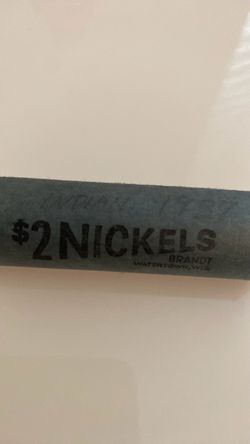 Rolled $2 Nickels Coin Roll
