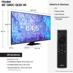 Samsung Brand New Out Of The Box Never Used Q80C QLED 85" TV Retails At 2k