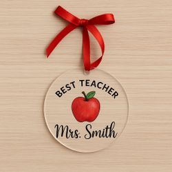 🎄 Personalized Teacher Ornaments – Holiday Gift Ready! 🎄