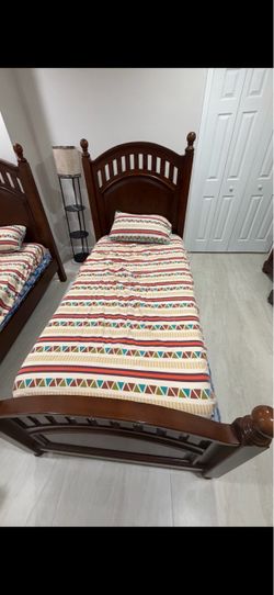 Two Beds and Two Nightstands with mattress