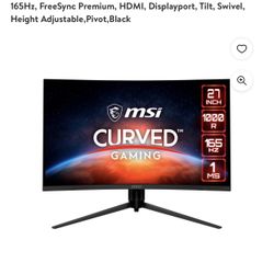 Gaming monitor 27” Curved 