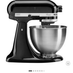 KitchenAid Classic Series 4.5qt Tilt-Head Stand Mixer - K45SSOB - Onyx Black: 10 Speeds, Metal, Dishwasher-Safe Parts