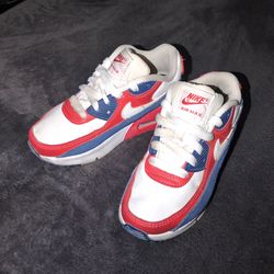 Kids size 12C Nike Air Max Shoes Red White Blue