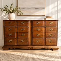 Awesome colonial style eight drawer long dresser