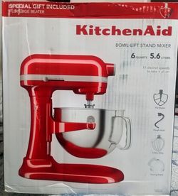 New kitchen Aid 6-Qt bowl -lift stand mixer  Open box.     Nueva batidora kitchen Aid 6-Qt bowl -lift ( caja abierta)