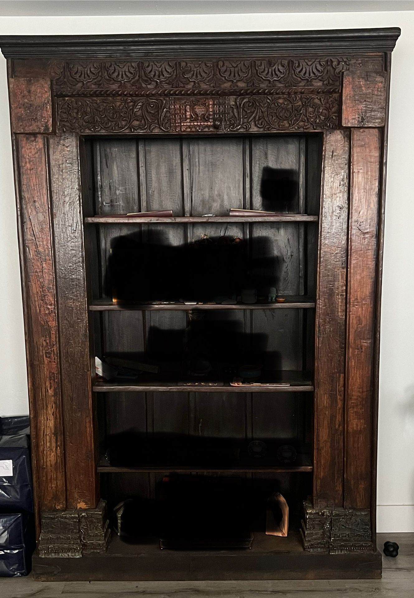 Very Old Heavy Wood Wall Unit