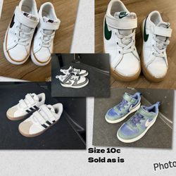 Kids Sneaker Bundle Size 10c Nike Adidas