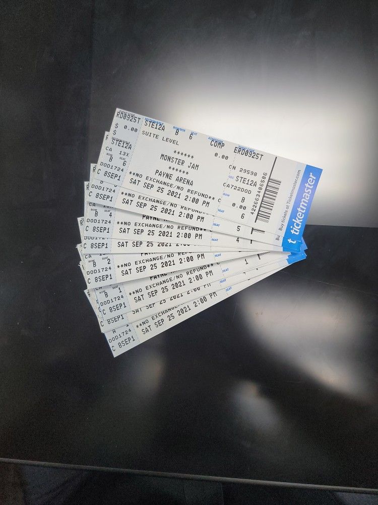 12 TICKETS FOR MONSTER JAM (PRIVATE SUITE)