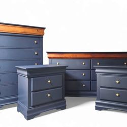 4 Piece Bedroom Dresser Set - Chest 2 Nightstands Dresser