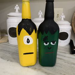 Rustic monster bottles