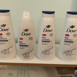 4 NEW DOVE DEEP MOISTURE new nouveau LOTIONS